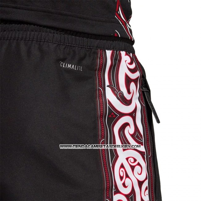 Pantalones Cortos Nueva Zelandia All Blacks Maori Rugby 2018 Negro